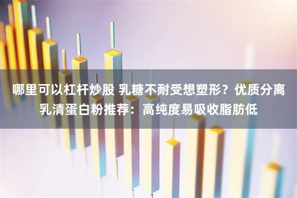 哪里可以杠杆炒股 乳糖不耐受想塑形?优质分离乳清蛋白粉推荐:高纯度易吸收脂肪低